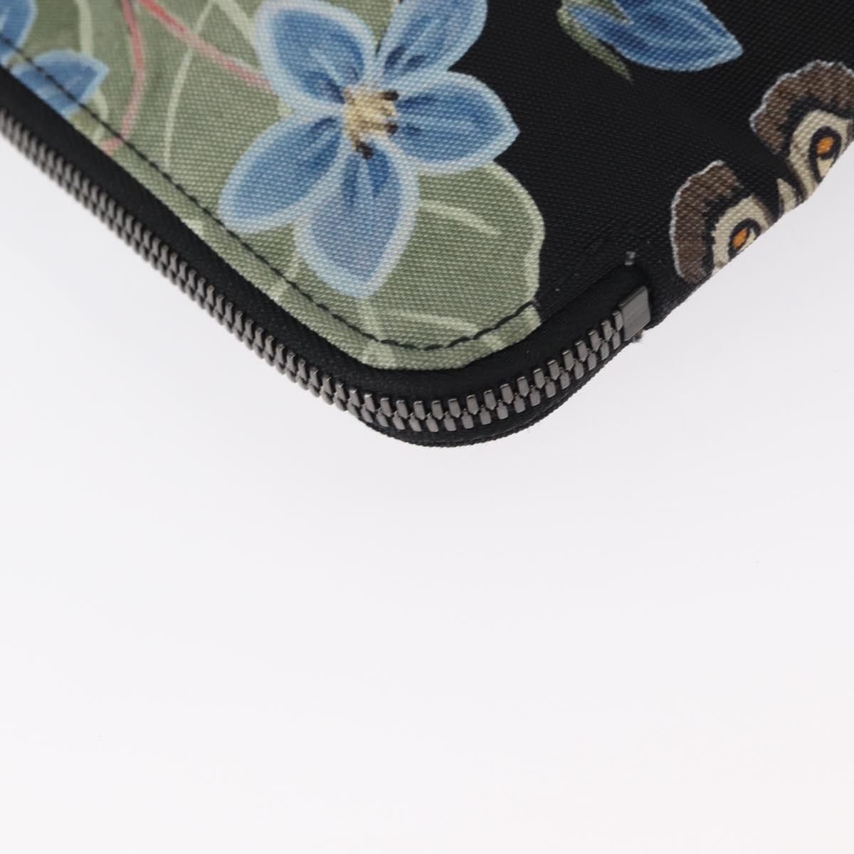 GUCCI Clutch Bag Canvas Black Silver 353480 Auth bs31421