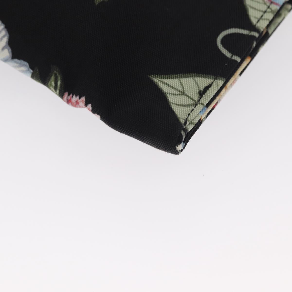 GUCCI Clutch Bag Canvas Black Silver 353480 Auth bs31421