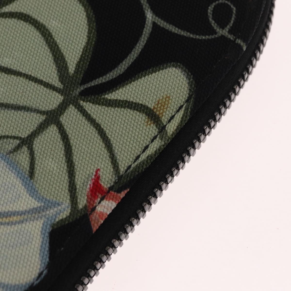 GUCCI Clutch Bag Canvas Black Silver 353480 Auth bs31421