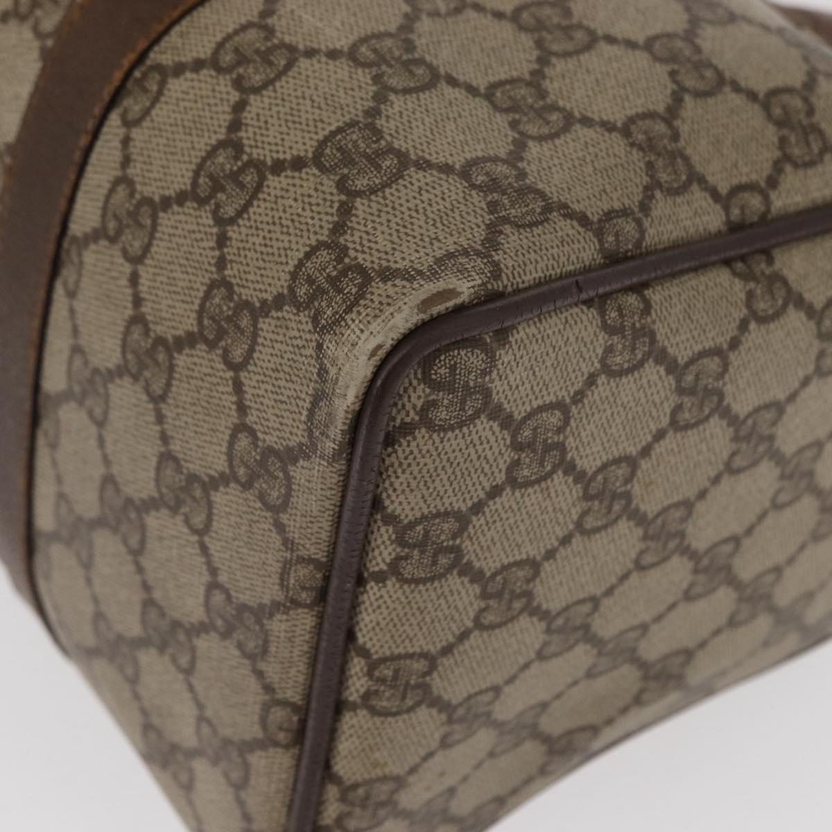 GUCCI GG Supreme Web Sherry Line Bag PVC Beige Gold 40 02 007 Auth bs31422