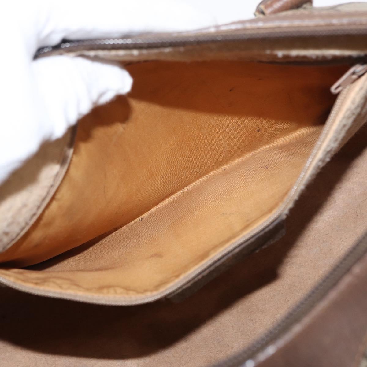 GUCCI GG Supreme Web Sherry Line Bag PVC Beige Gold 40 02 007 Auth bs31422