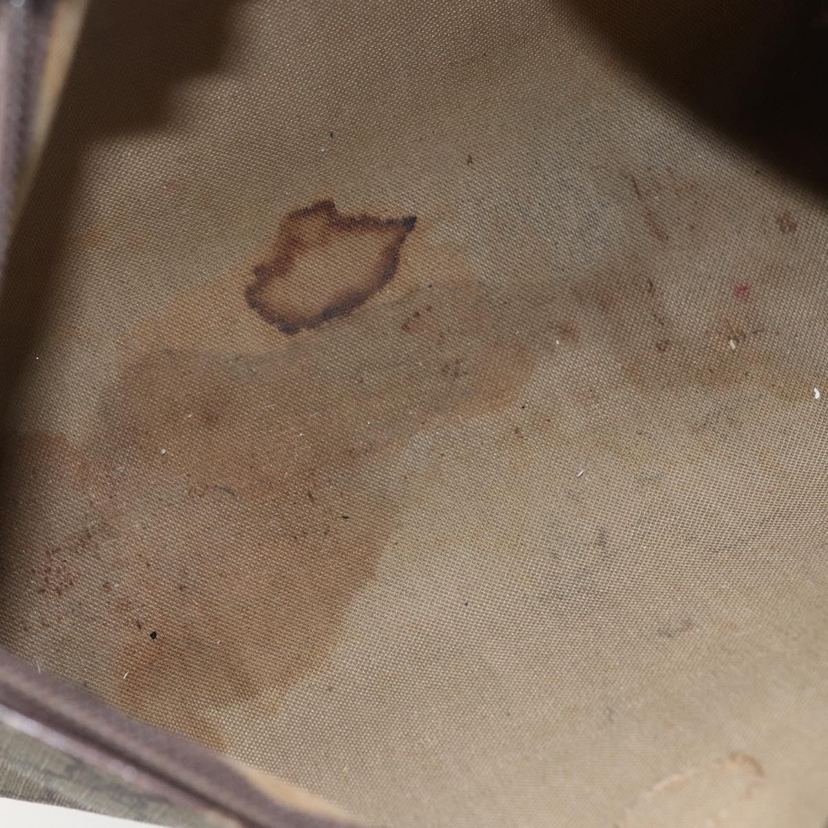 GUCCI GG Supreme Pouch PVC Leather Beige Gold 014 115 6088 Auth bs31427