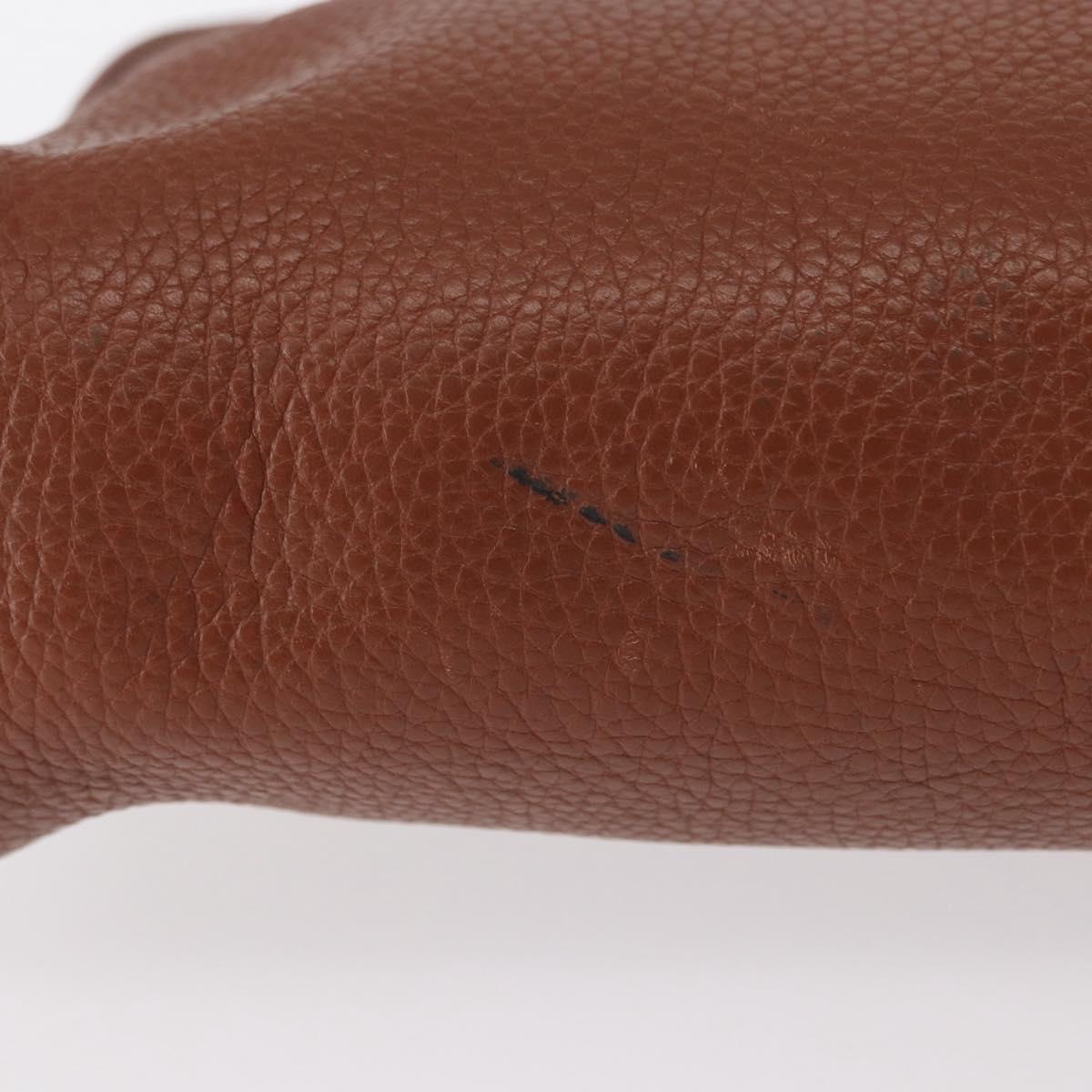 GUCCI Shoulder Bag Leather Brown Gold 007 113 0014 Auth bs31429