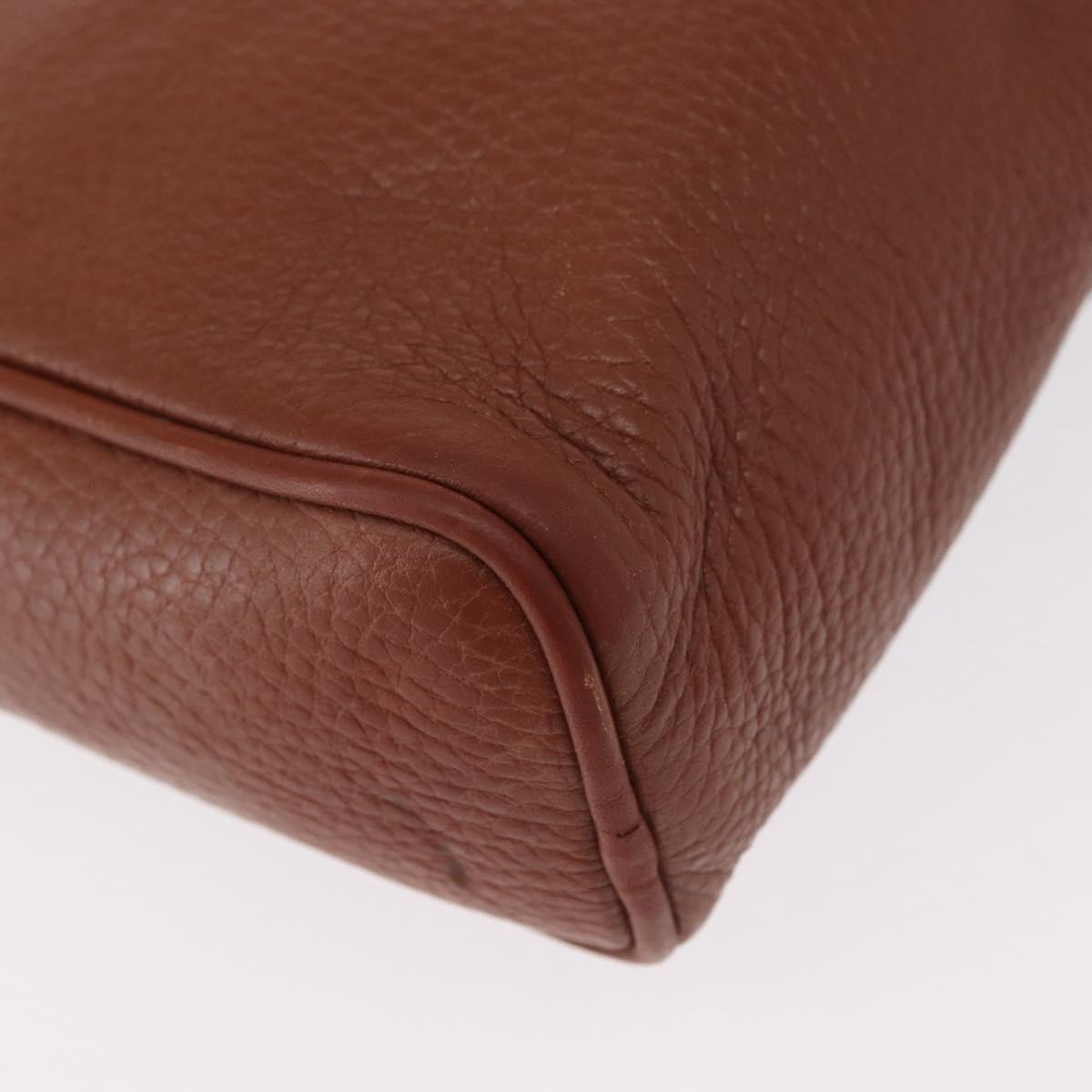 GUCCI Shoulder Bag Leather Brown Gold 007 113 0014 Auth bs31429