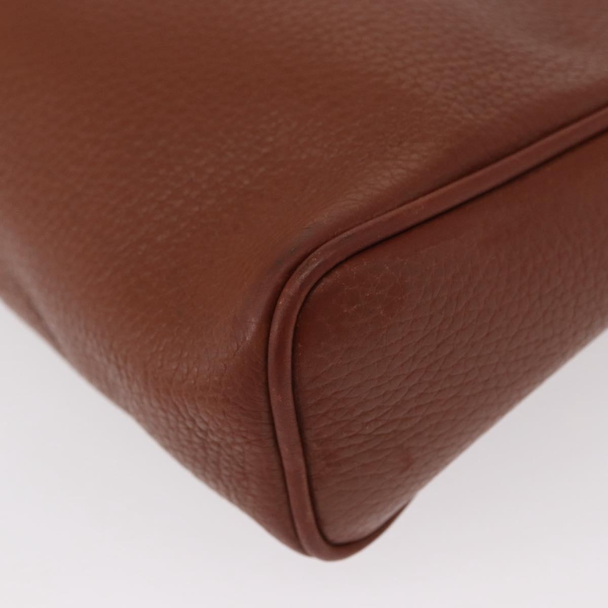 GUCCI Shoulder Bag Leather Brown Gold 007 113 0014 Auth bs31429