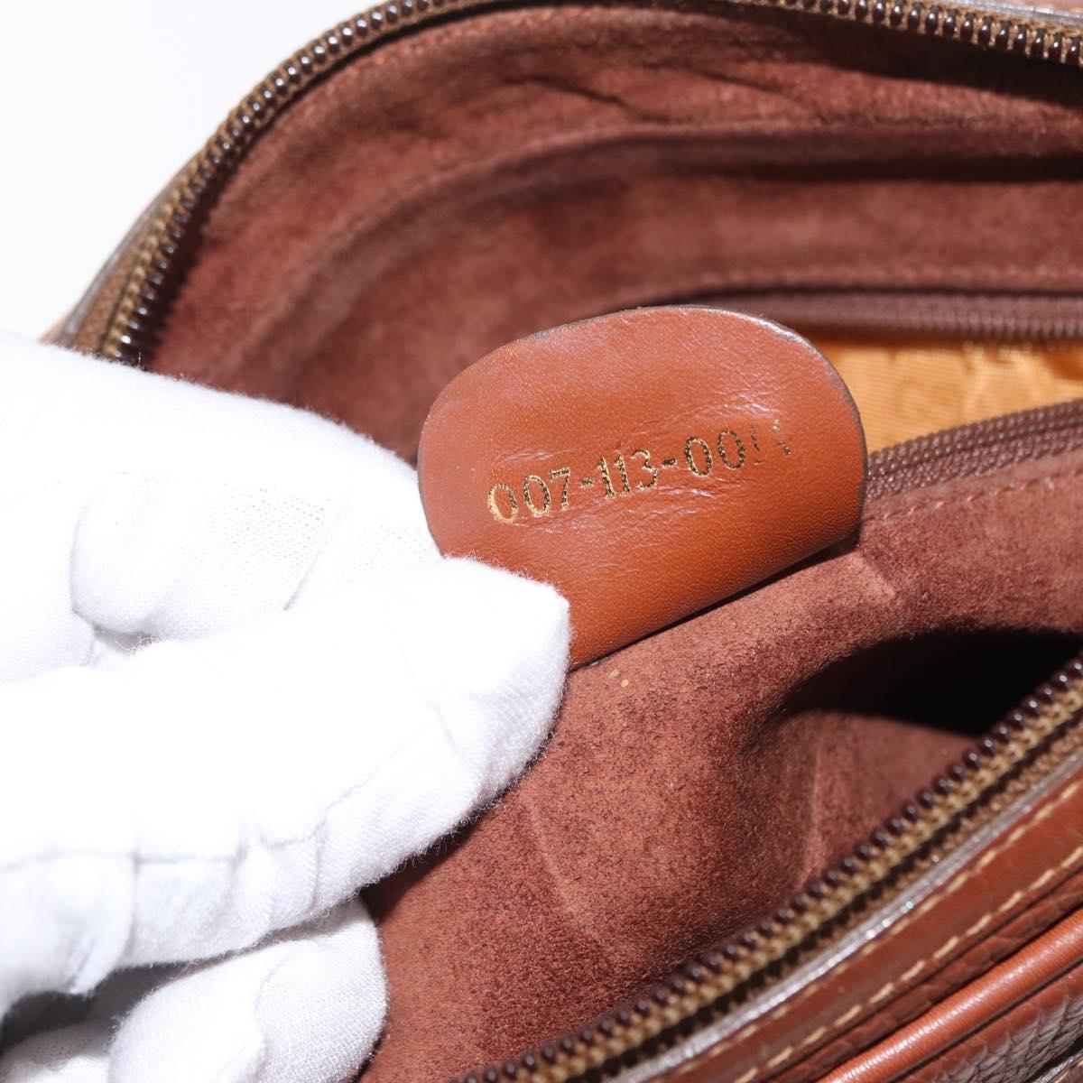 GUCCI Shoulder Bag Leather Brown Gold 007 113 0014 Auth bs31429