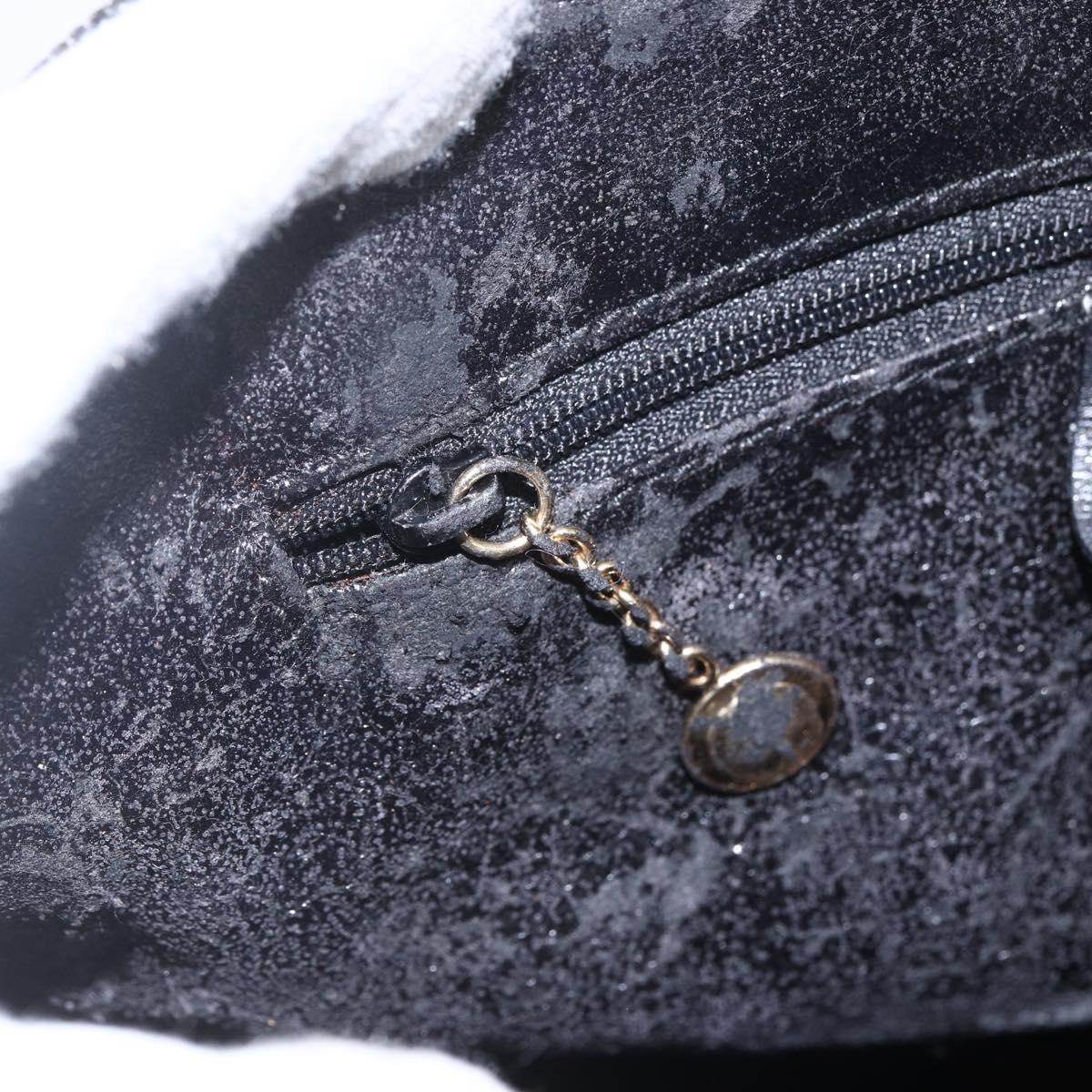 GUCCI Bamboo Hand Bag Leather Black Gold 000 122 029 Auth bs31432