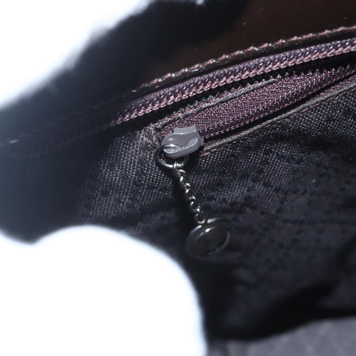 GUCCI Bamboo Hand Bag Canvas 2way Black Silver 000 1998 0588 Auth bs31433