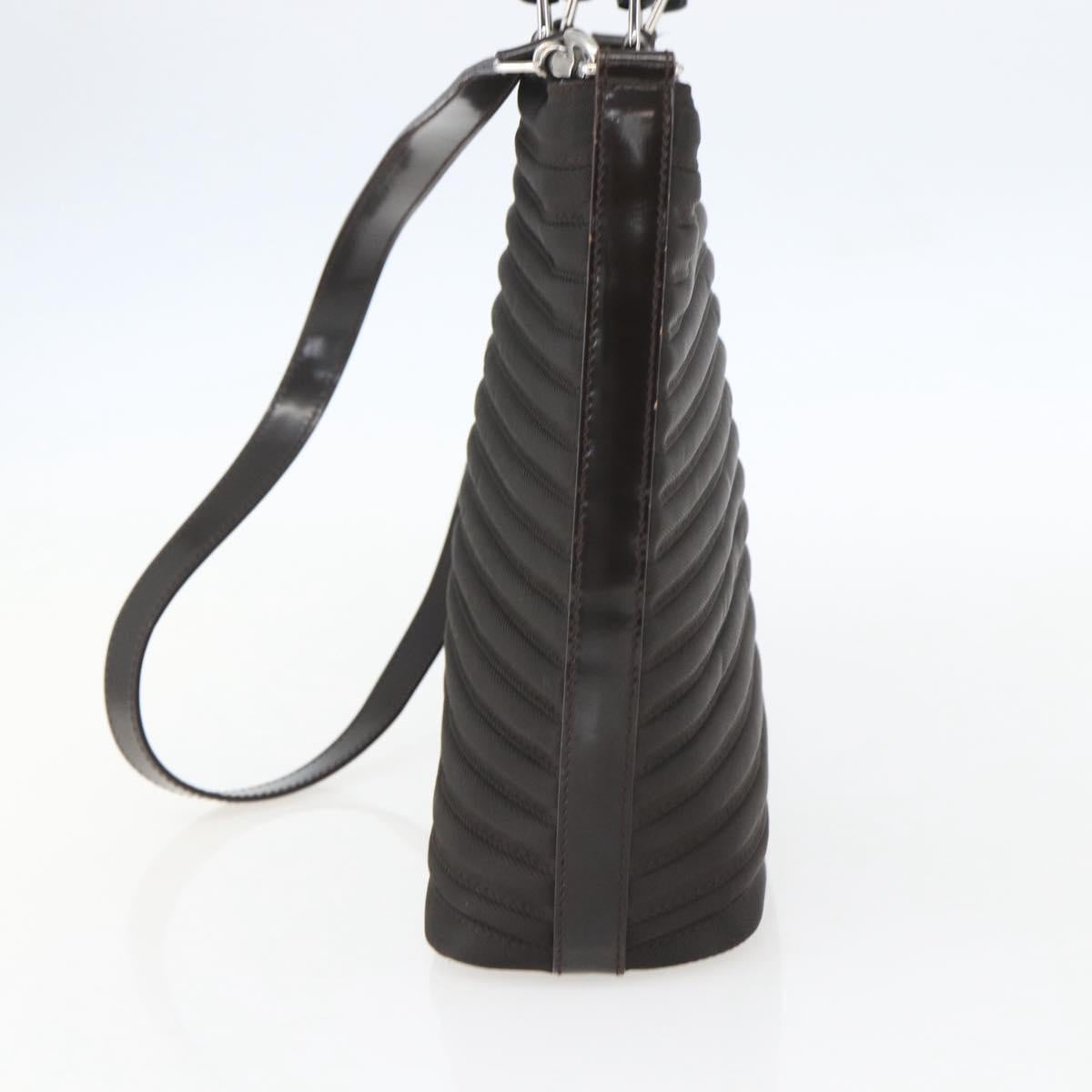 GUCCI Bamboo Hand Bag Canvas 2way Black Silver 000 1998 0588 Auth bs31433