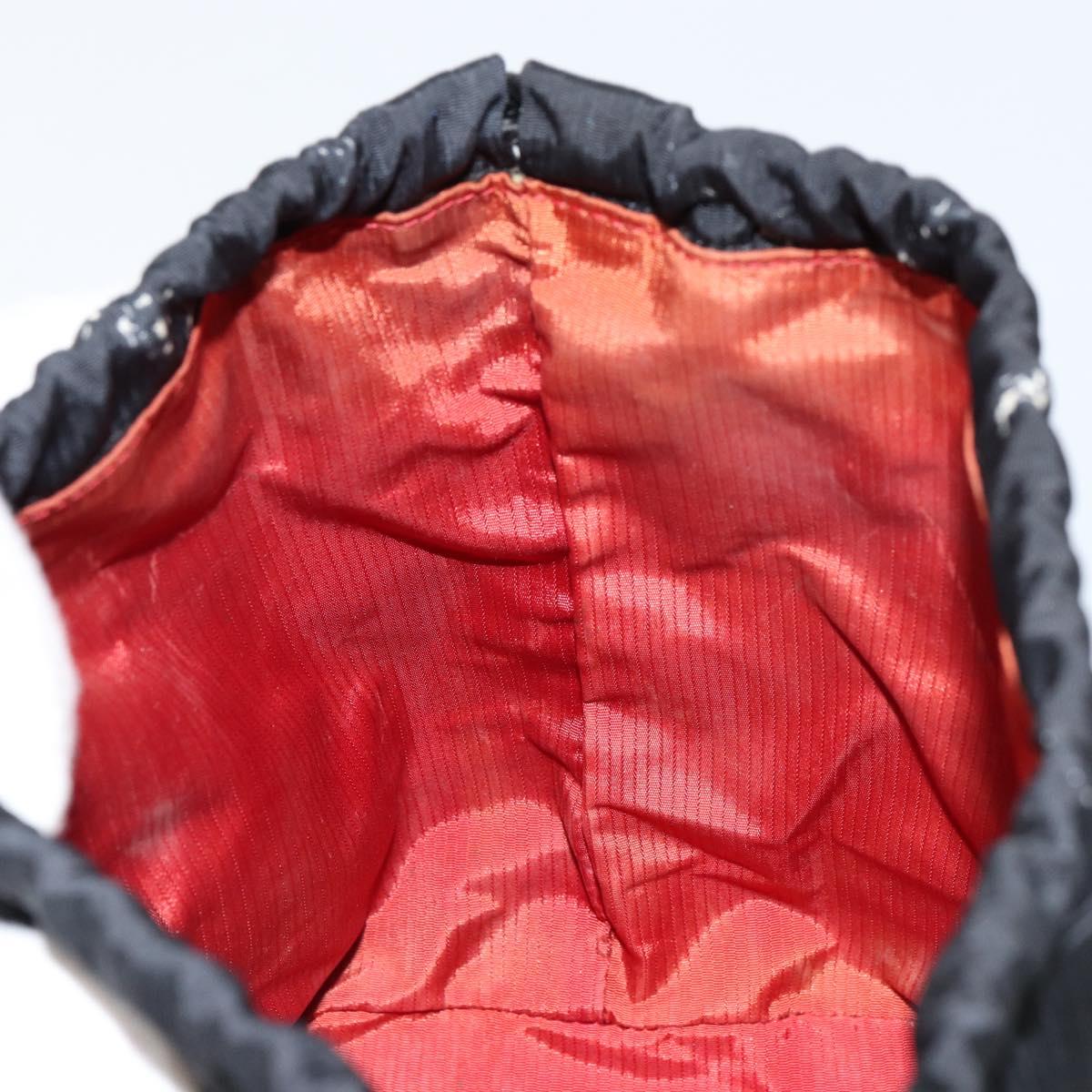 CHANEL Travel Line Purse Pouch Nylon Black CC Auth bs31438