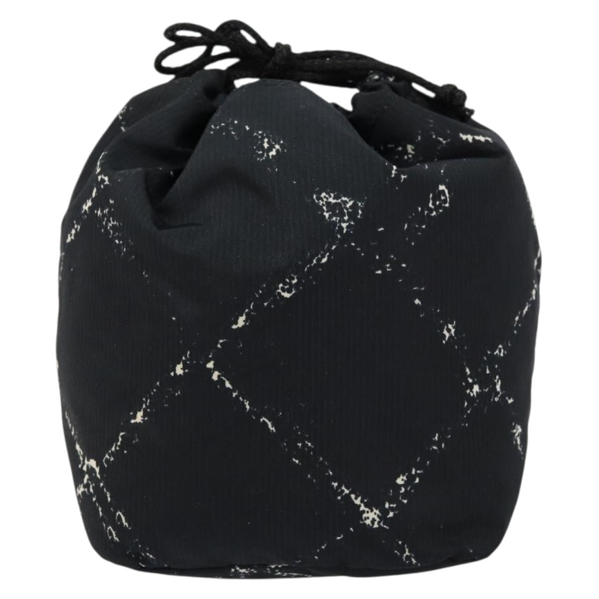 CHANEL Travel Line Purse Pouch Nylon Black CC Auth bs31438