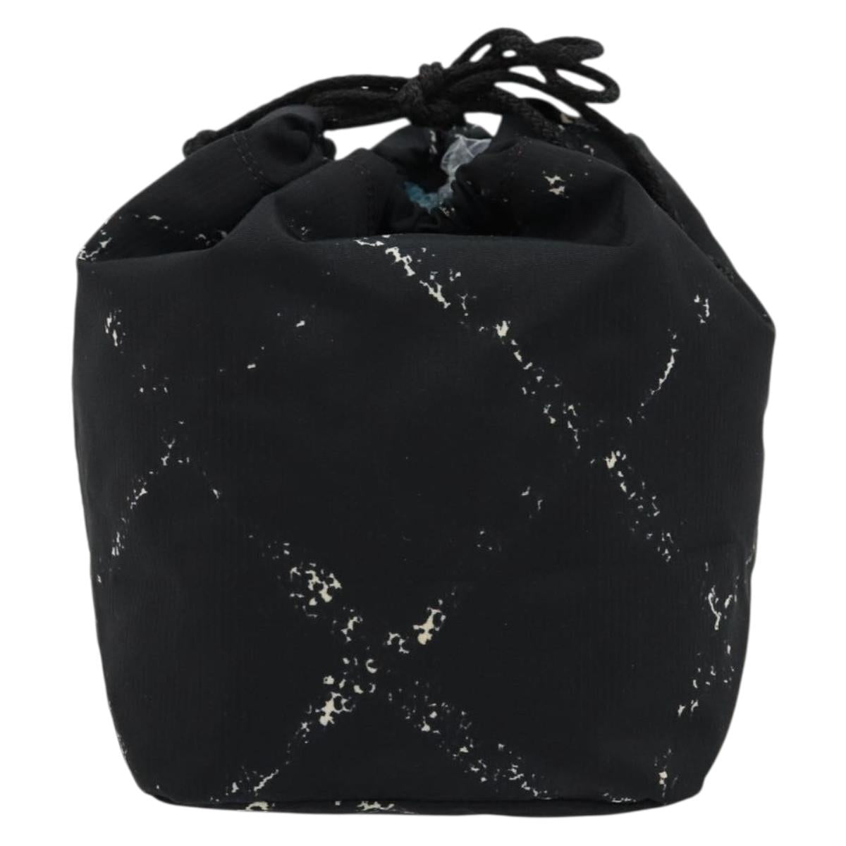 CHANEL Travel Line Purse Pouch Nylon Black CC Auth bs31438