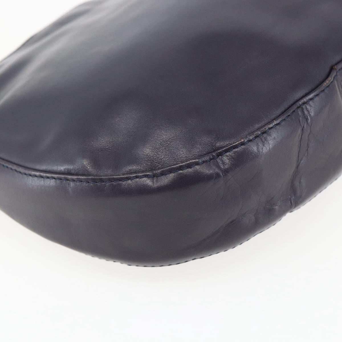 BALLY Shoulder Bag Leather Purple Gold Auth bs31439