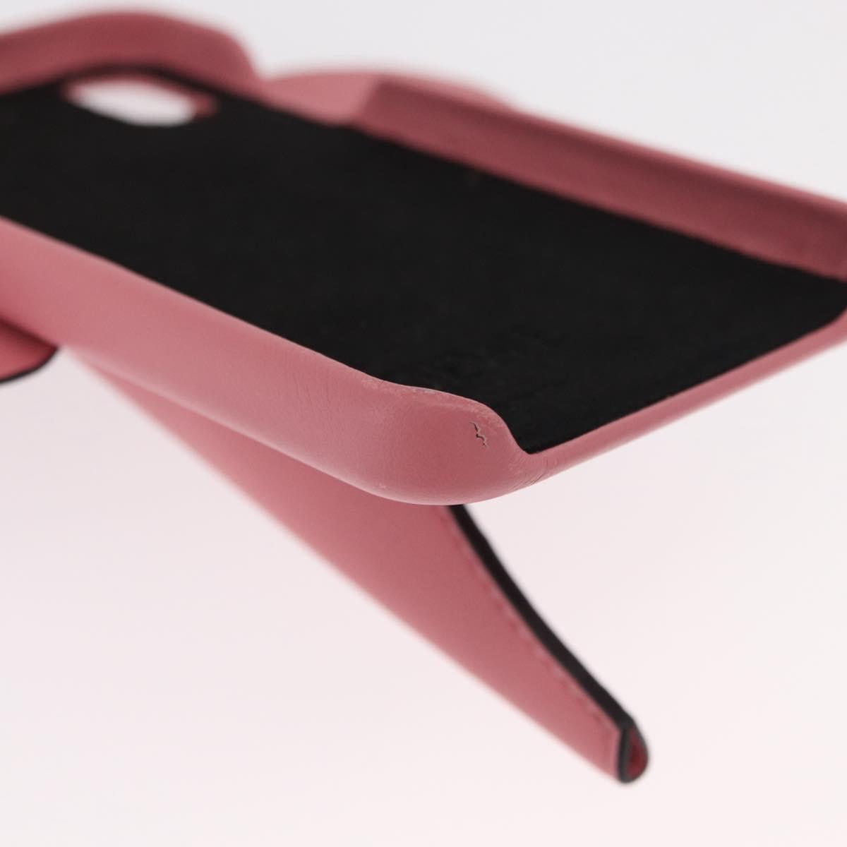 LOEWE iPhone Case Leather Pink Auth bs31447