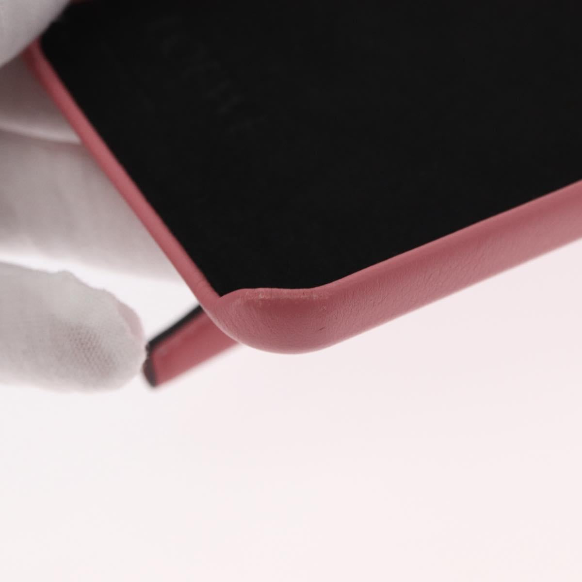 LOEWE iPhone Case Leather Pink Auth bs31447