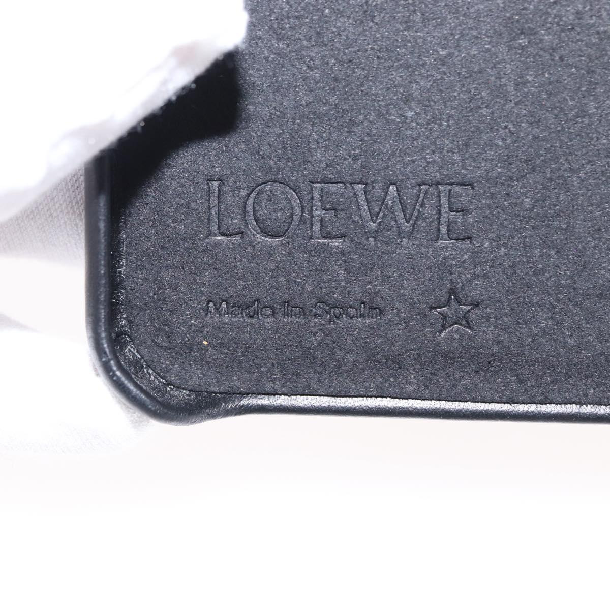 LOEWE iPhone Case Leather Black Auth bs31448