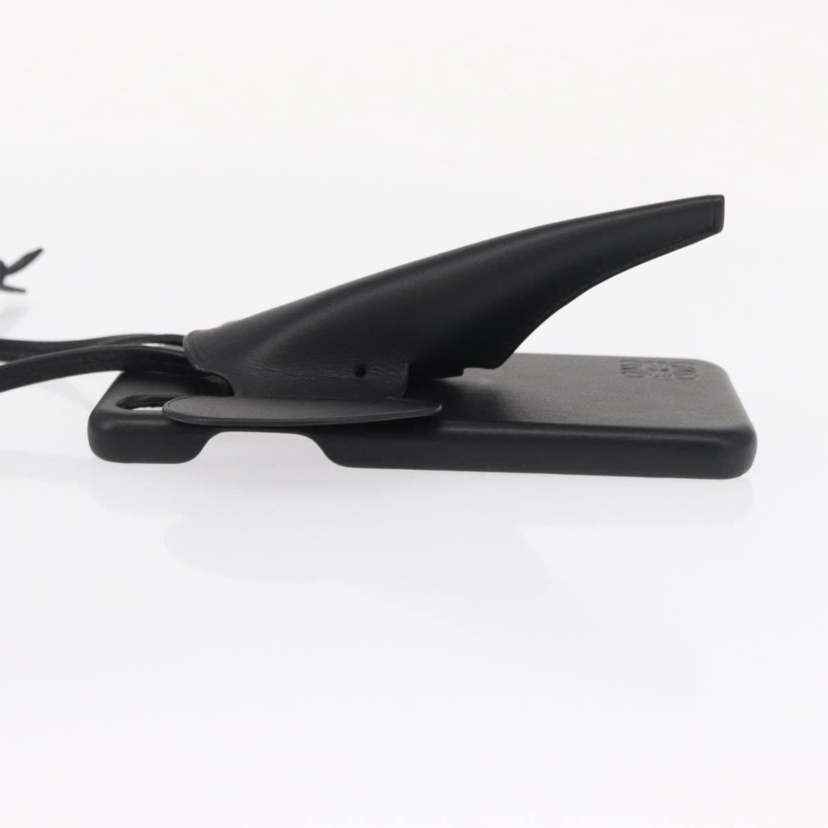 LOEWE iPhone Case Leather Black Auth bs31448