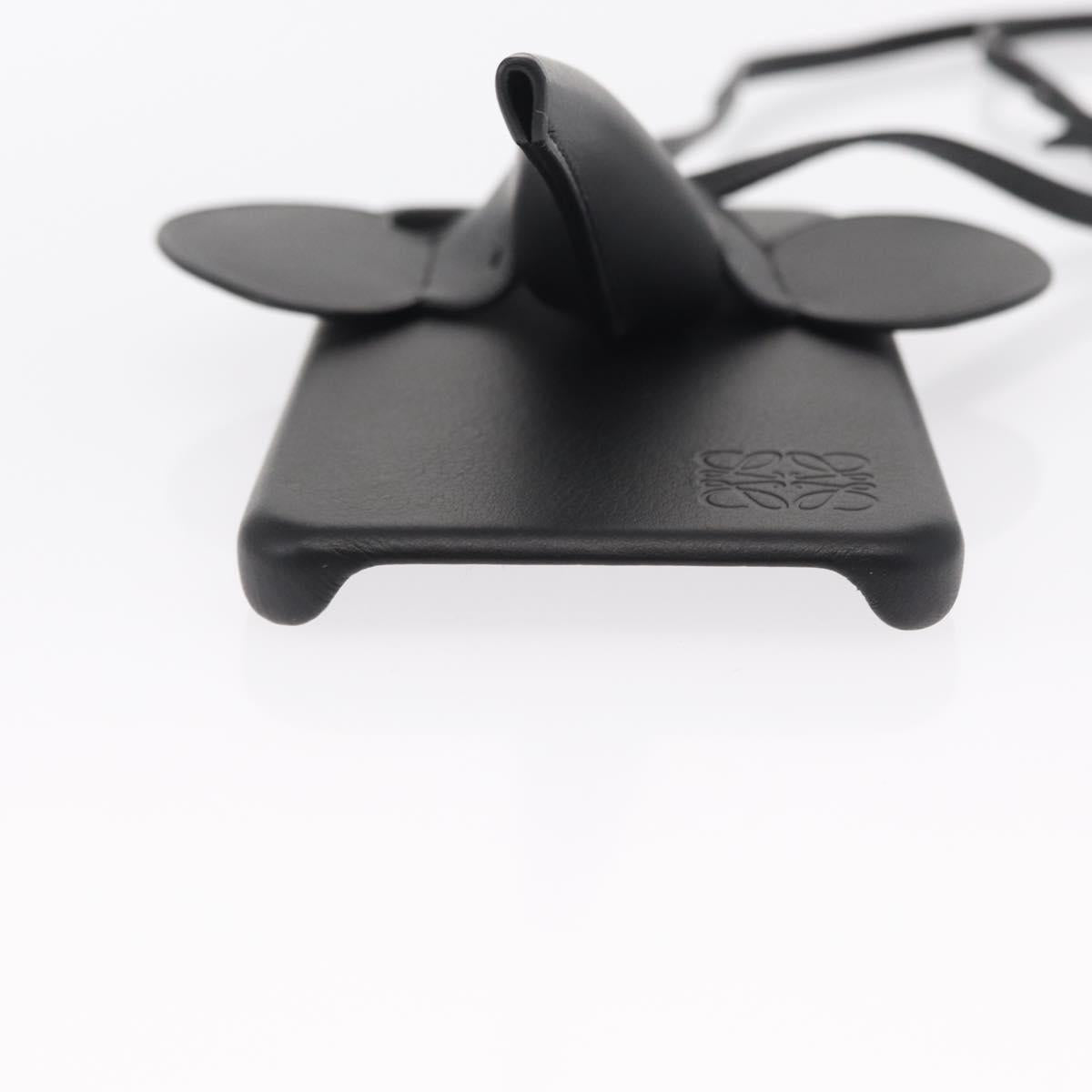 LOEWE iPhone Case Leather Black Auth bs31448