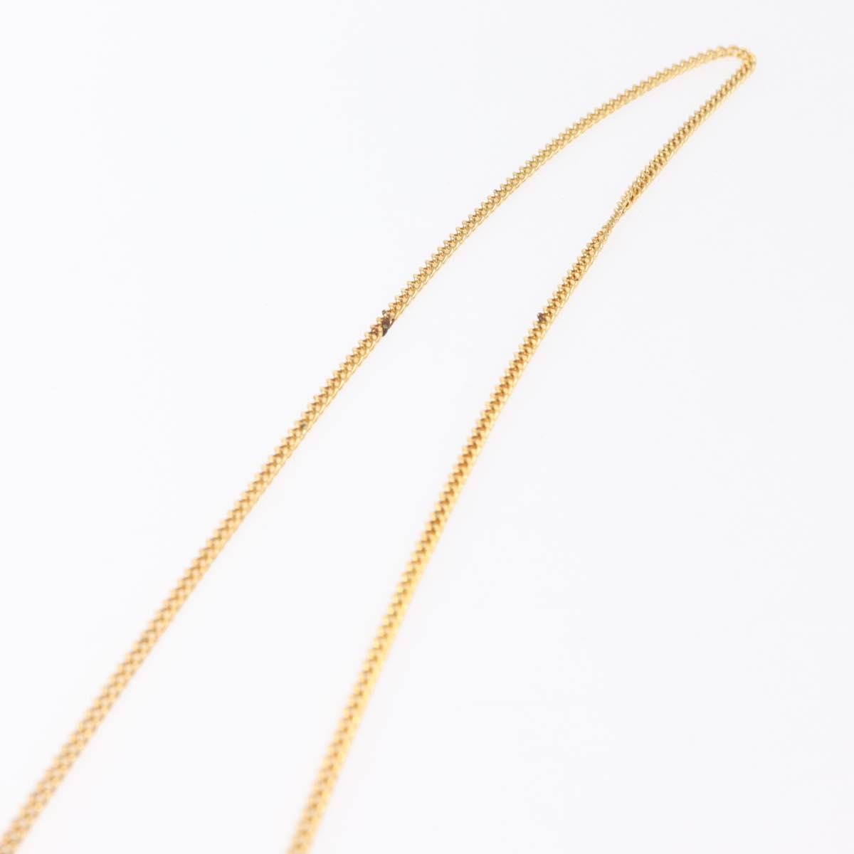 CHANEL Mini Matelasse Chain Pouch Cotton Navy Gold CC Auth bs31449