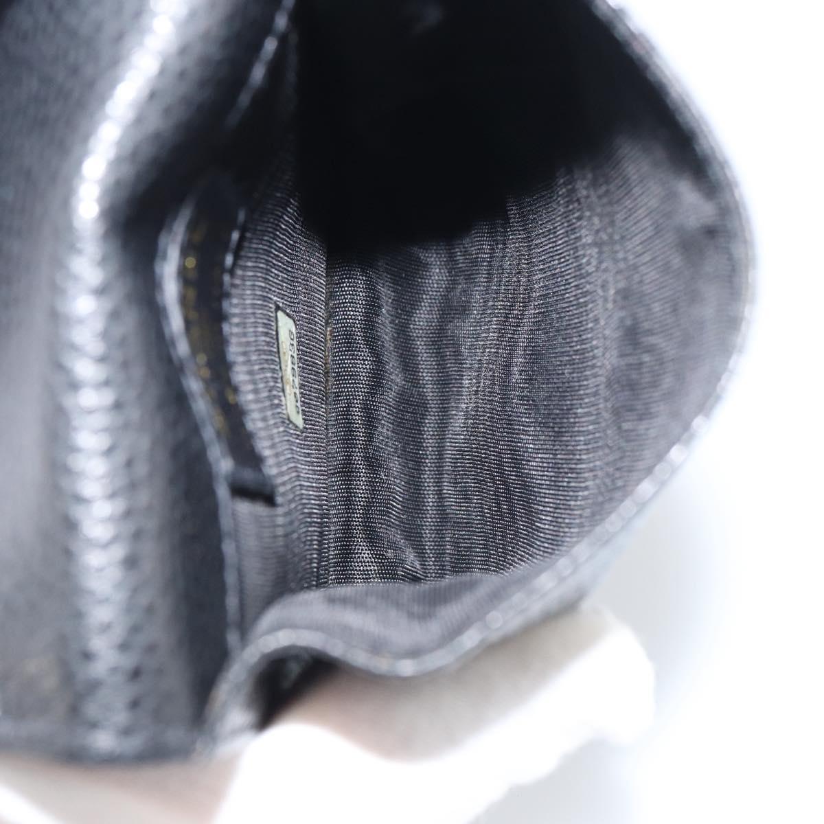 CHANEL Cigarette Case Caviar Skin Black CC Auth bs31453