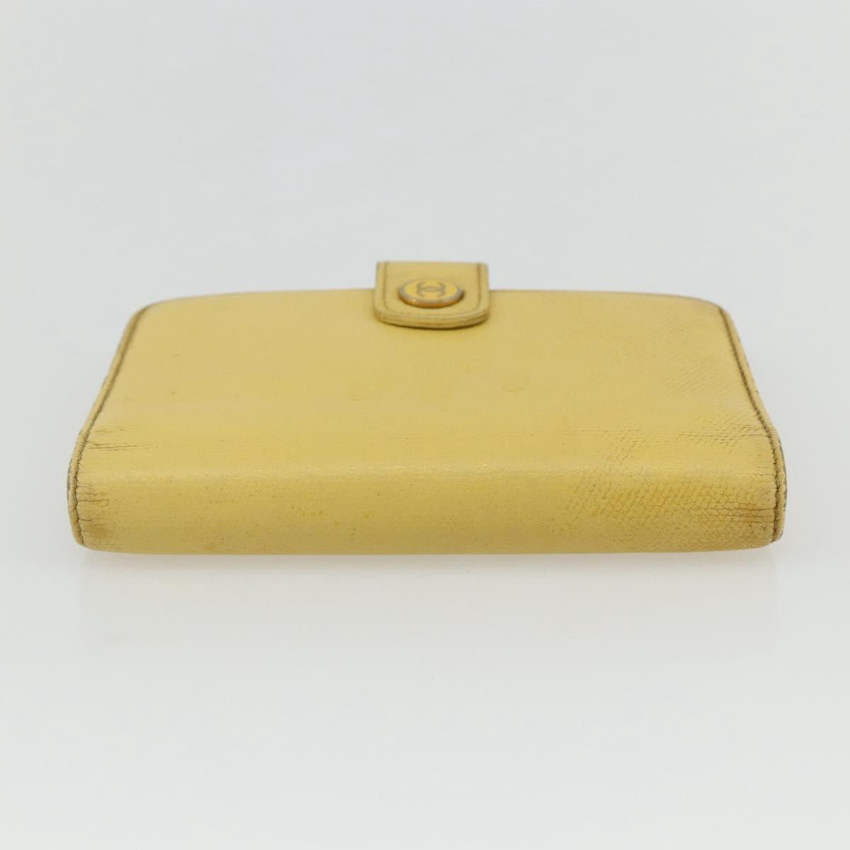 CHANEL Agenda Day Planner Cover Caviar Skin Yellow Gold CC Auth bs31454