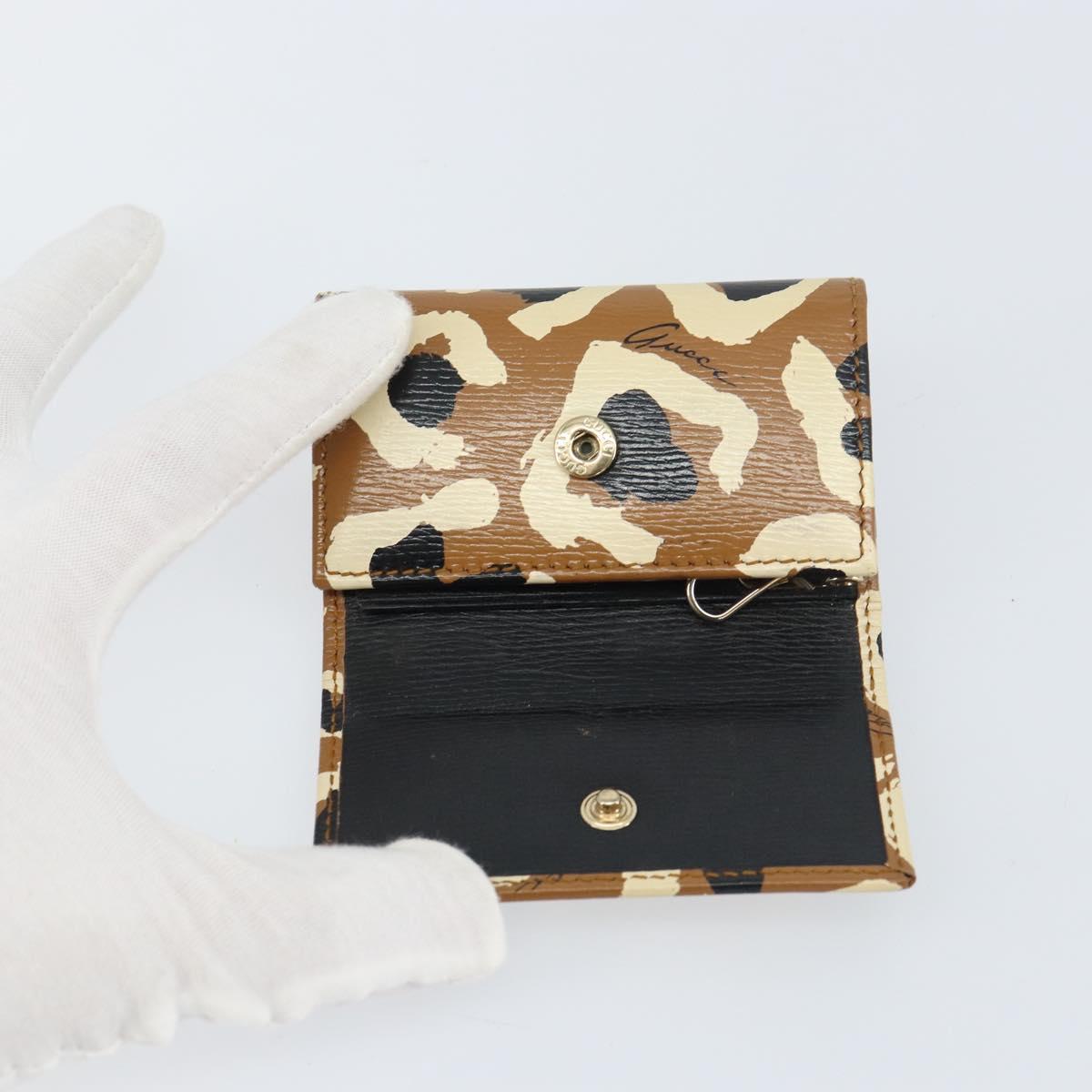 GUCCI Key Case Leather Brown Gold 354499 Auth bs31463