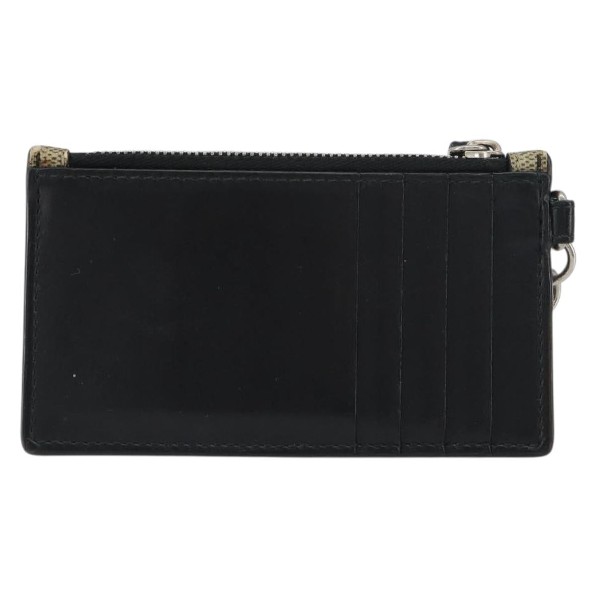 GUCCI GG Supreme Snake Coin Purse PVC Beige Silver Auth bs31464