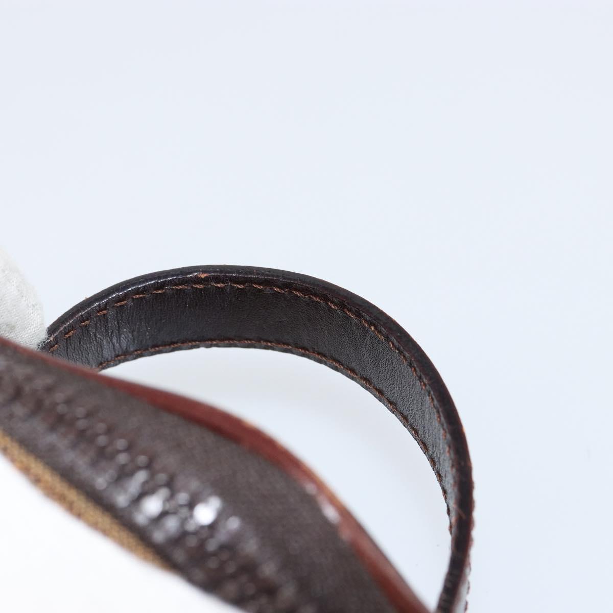 FENDI Zucca Canvas Pouch Pouch Black Brown Auth bs31471