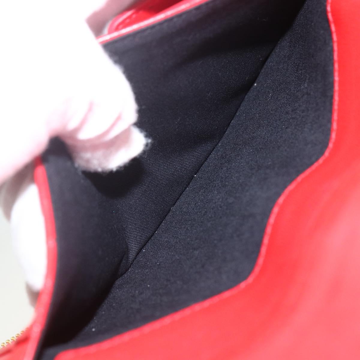 BALENCIAGA Long Wallet Enamel Red 553884 Auth bs31472