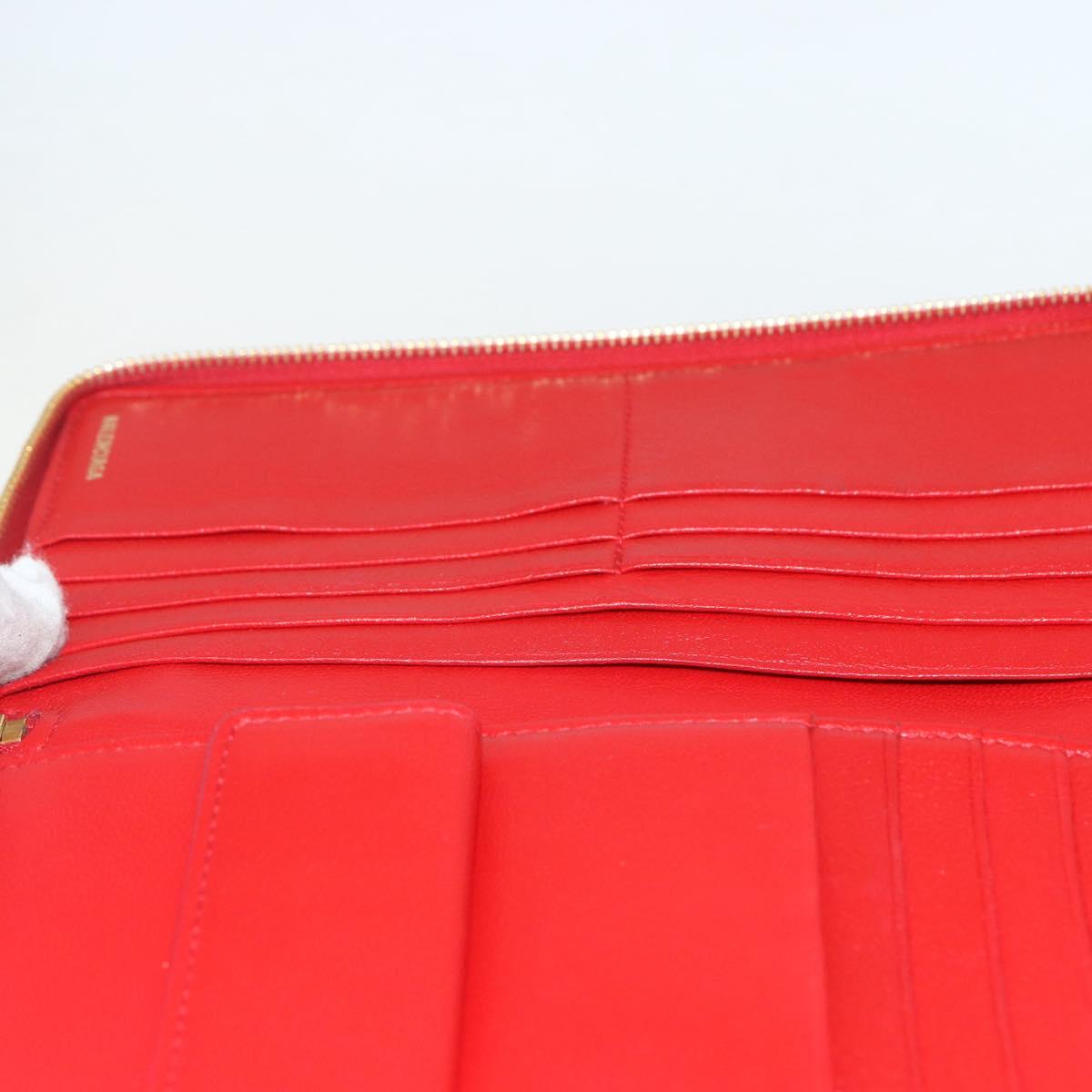 BALENCIAGA Long Wallet Enamel Red 553884 Auth bs31472