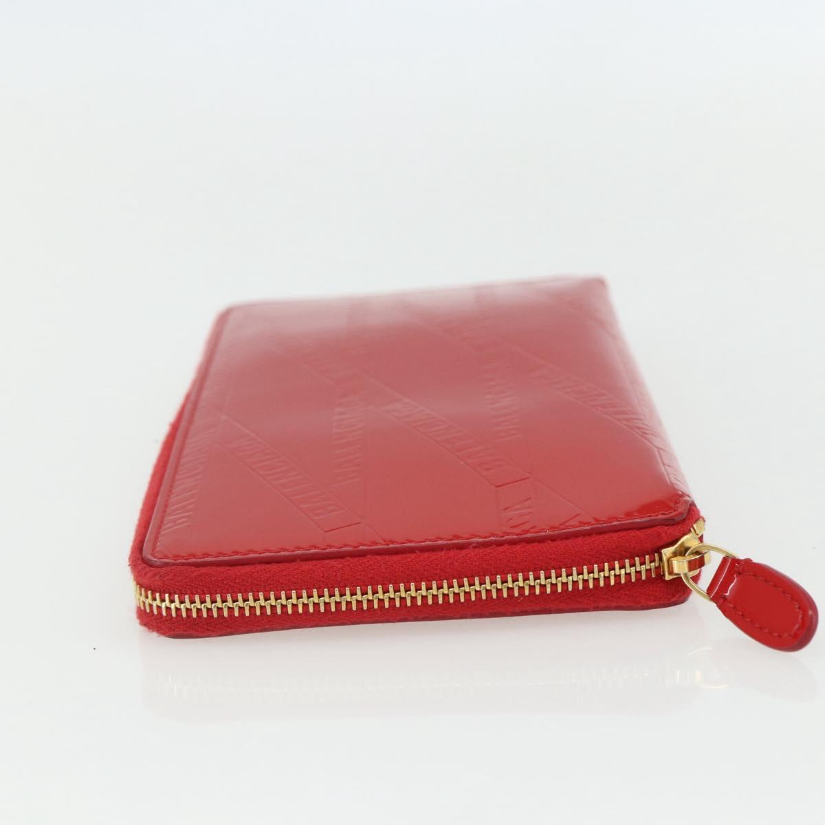 BALENCIAGA Long Wallet Enamel Red 553884 Auth bs31472