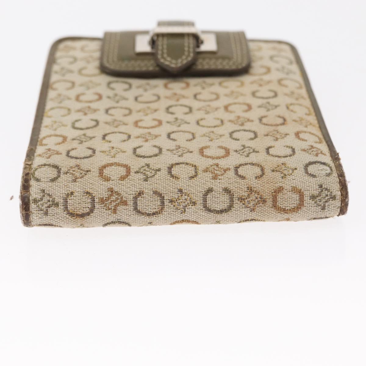 CELINE Macadam Canvas Wallet PVC Canvas 3 Set Brown Beige Auth bs31476