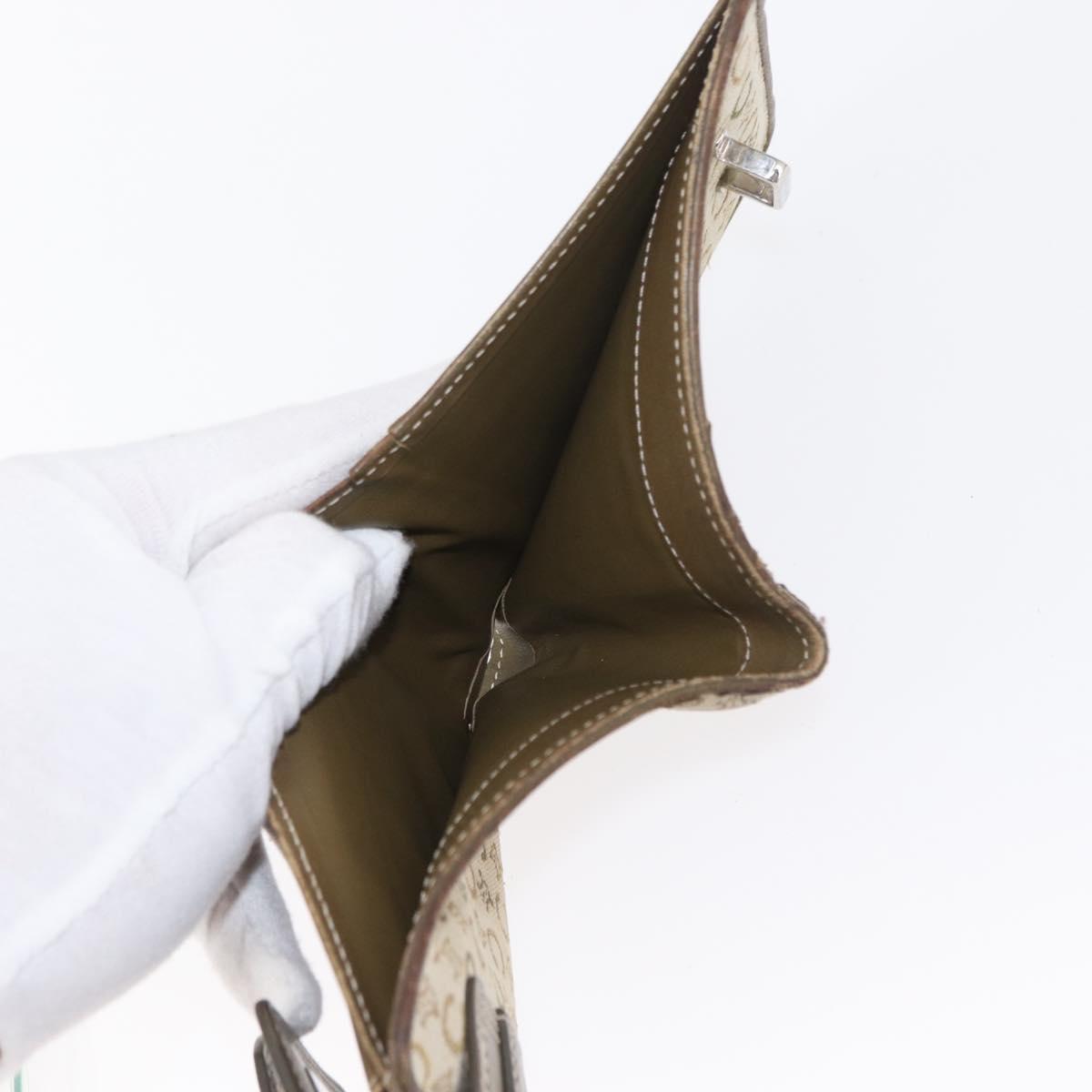 CELINE Macadam Canvas Wallet PVC Canvas 3 Set Brown Beige Auth bs31476