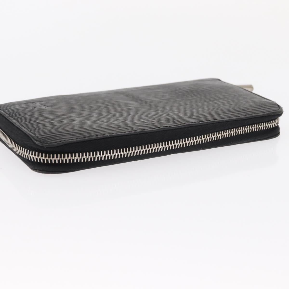 LOUIS VUITTON Epi Wallet Leather 2 Set Black LV Auth bs31483