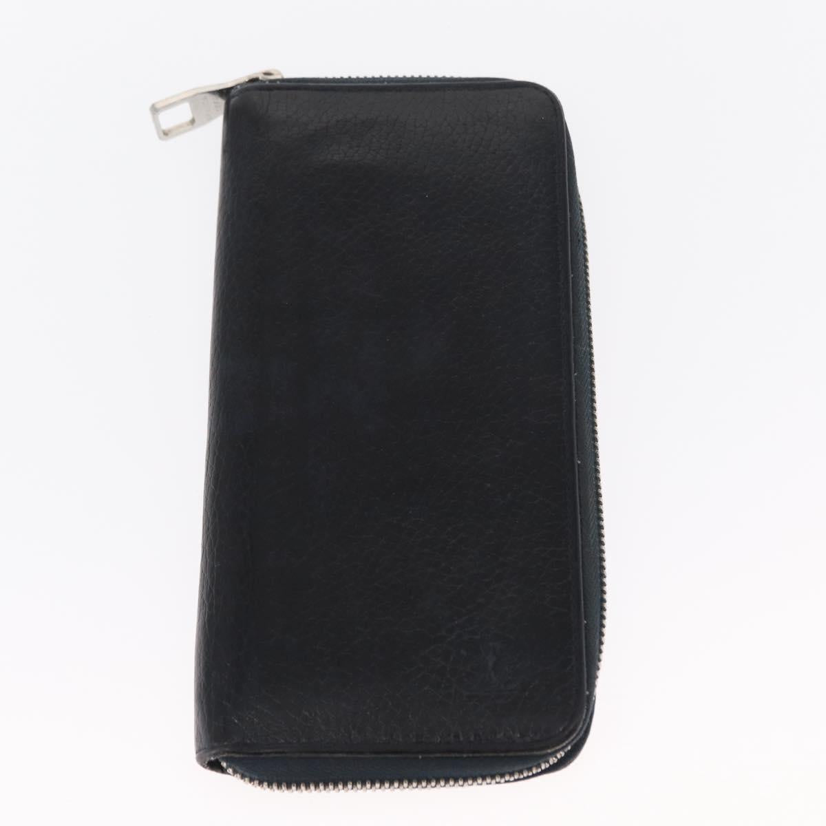 LOUIS VUITTON Epi Wallet Leather 2 Set Black LV Auth bs31483