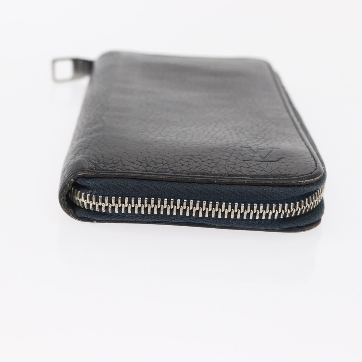 LOUIS VUITTON Epi Wallet Leather 2 Set Black LV Auth bs31483