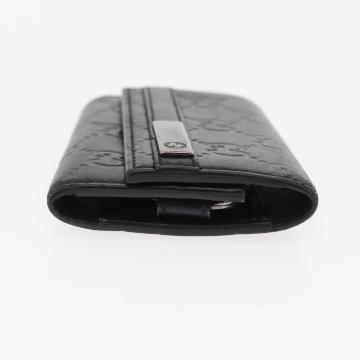 GUCCI GG Canvas Key Case Leather Suede 3 Set Black Pink Auth bs31486