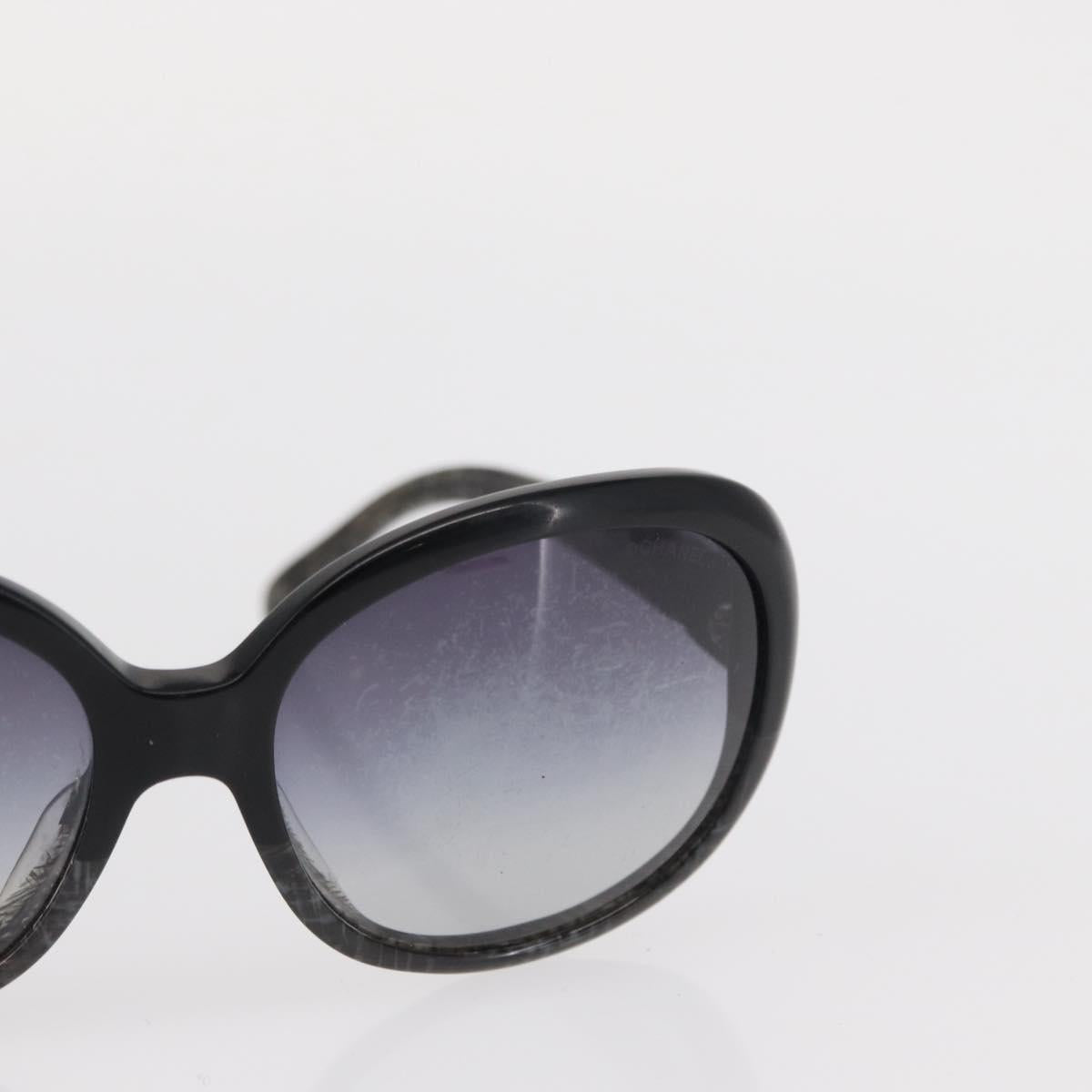 CHANEL Sunglasses plastic 2 Set Brown White CC Auth bs31489