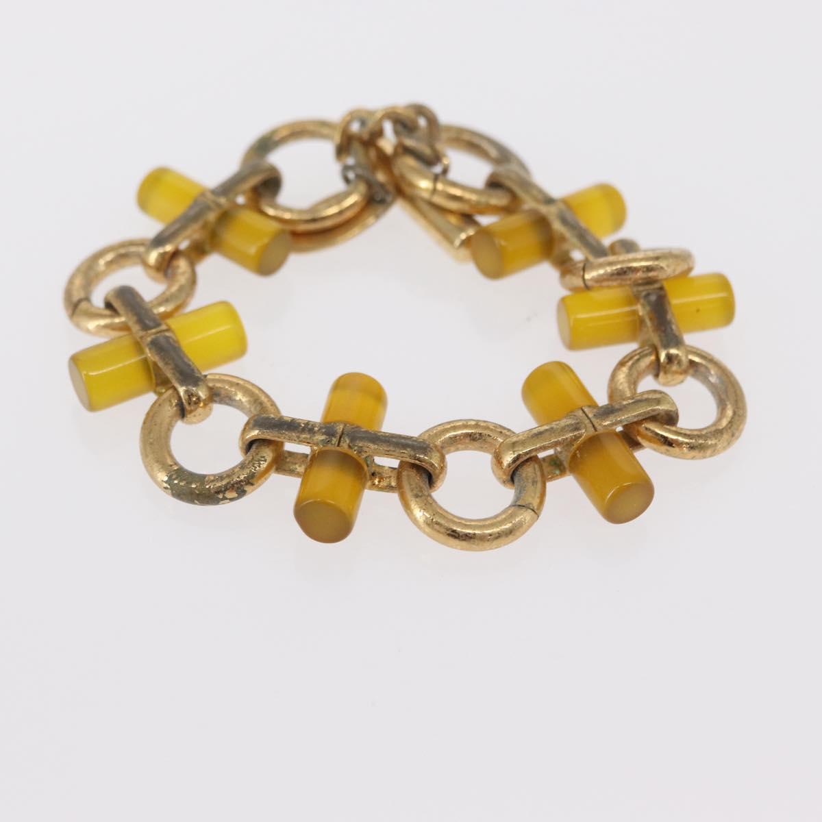 LOEWE Charm Leather metal 2 Set Beige Gold Auth bs31490