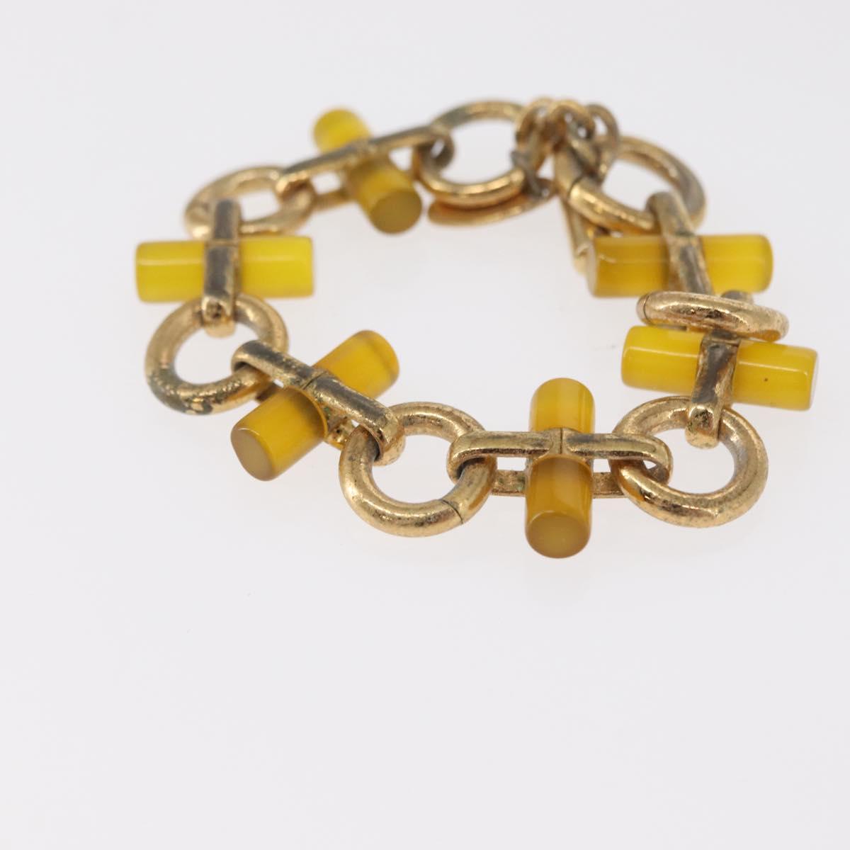 LOEWE Charm Leather metal 2 Set Beige Gold Auth bs31490