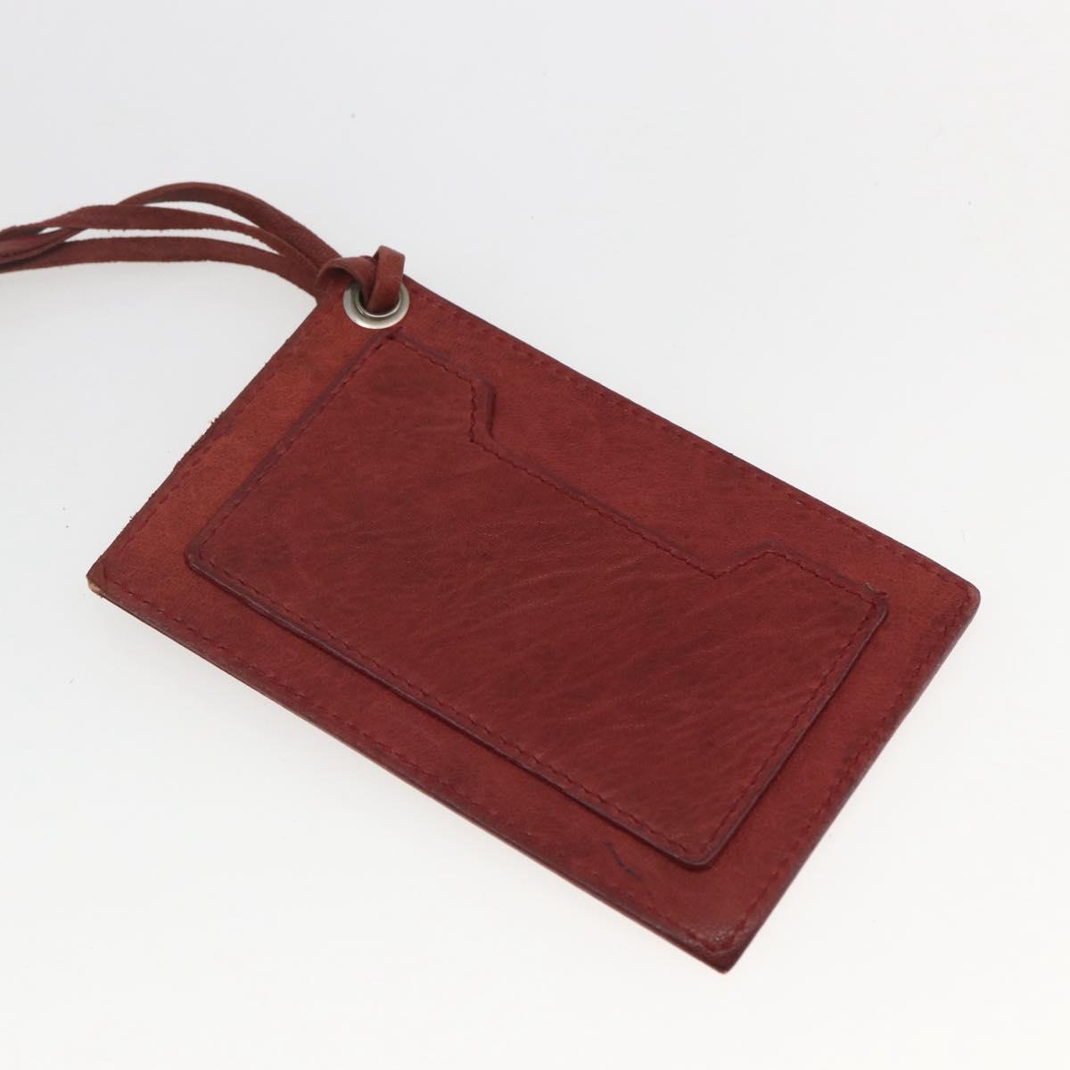 BALENCIAGA Tote Bag Leather Red Silver Auth bs31491