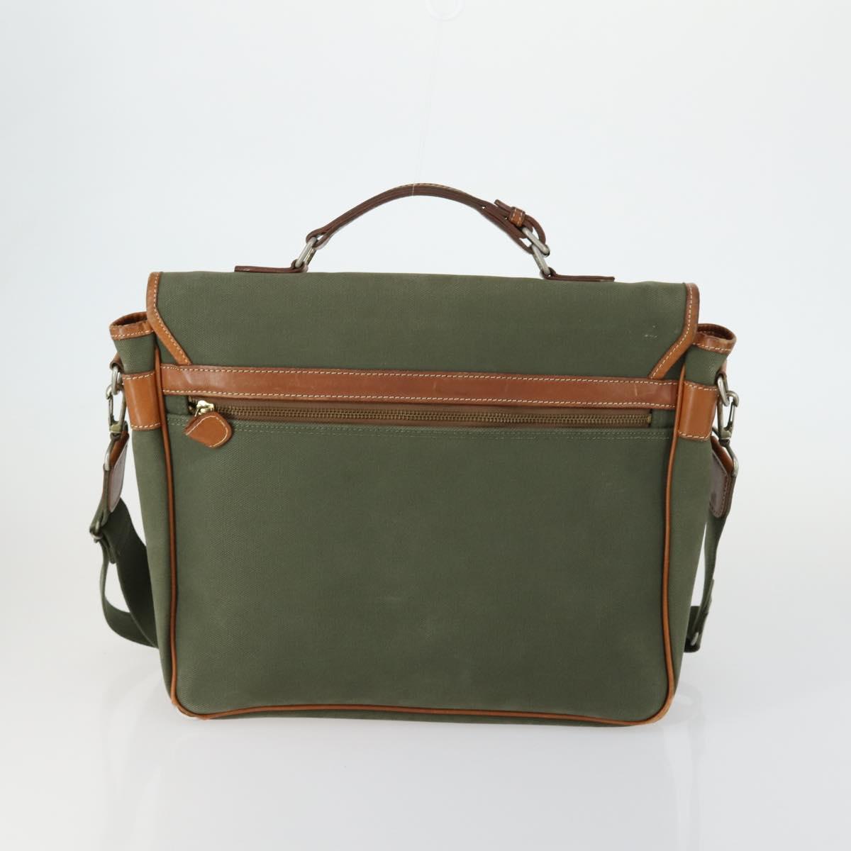 Burberrys Nova Check Hand Bag Canvas 3 Set Beige Green Auth bs31496