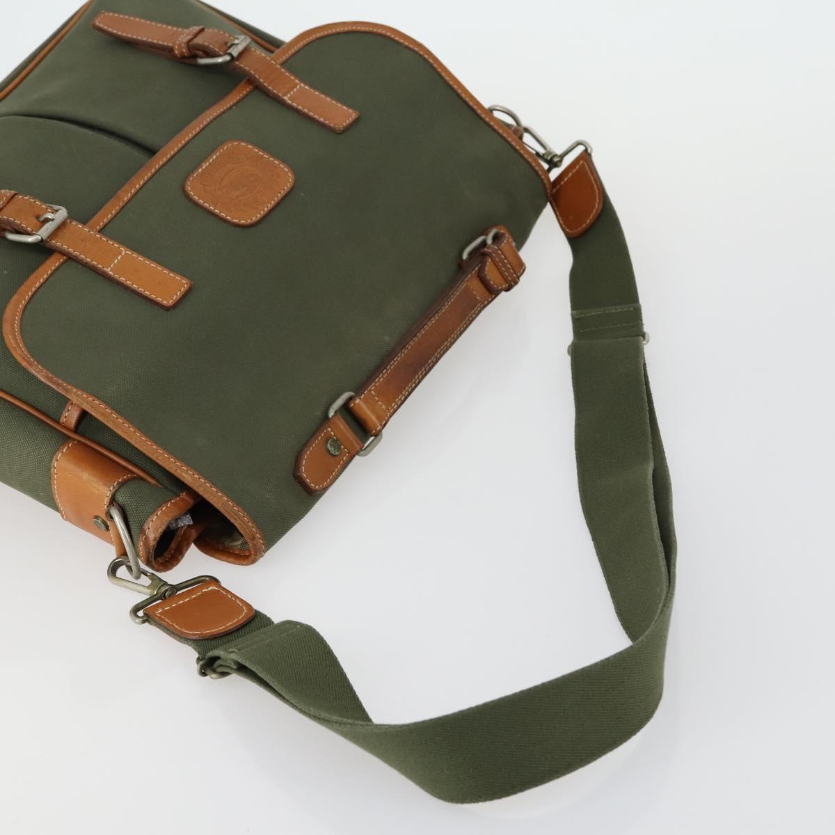 Burberrys Nova Check Hand Bag Canvas 3 Set Beige Green Auth bs31496