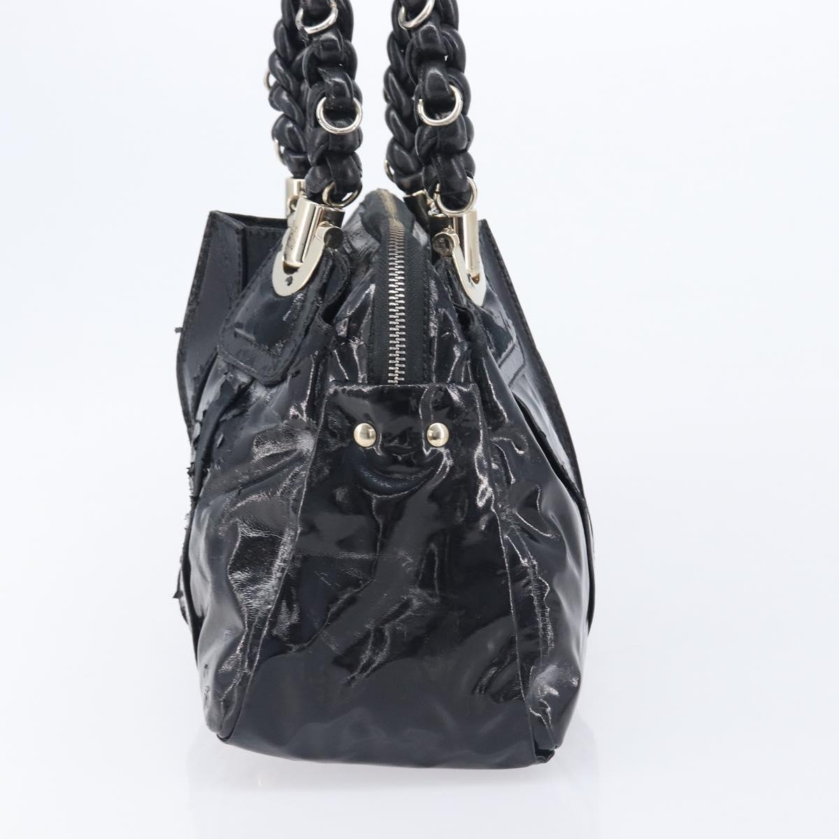 Chloe Tote Bag Leather 2 Set Black Beige Auth bs31501