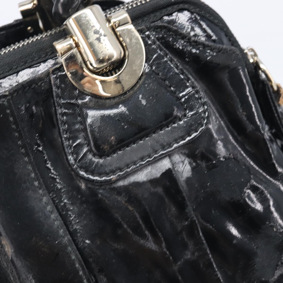 Chloe Tote Bag Leather 2 Set Black Beige Auth bs31501