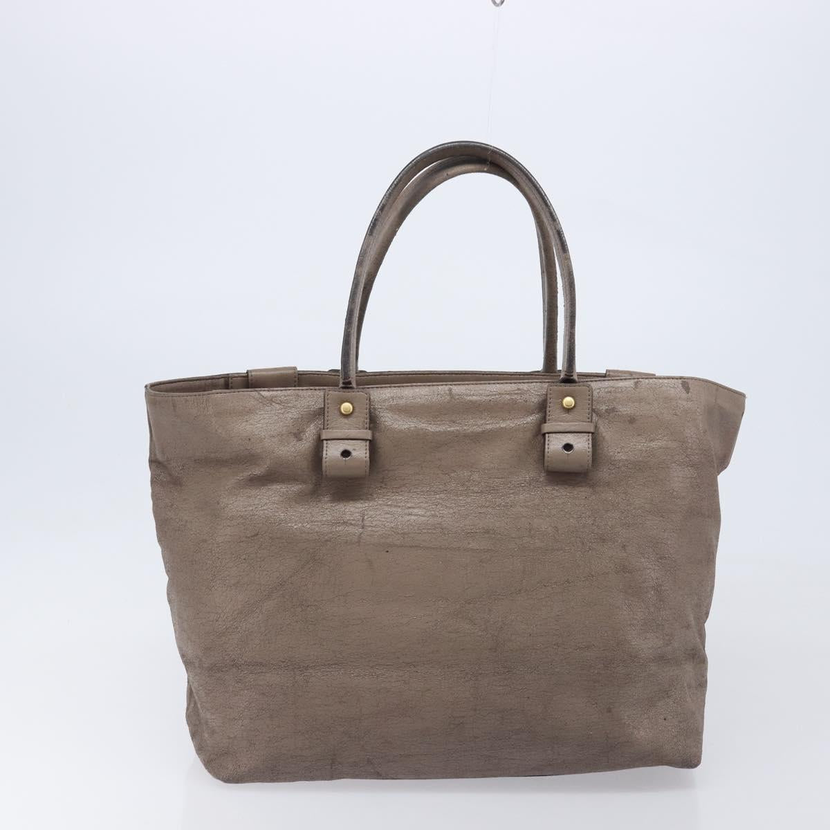 Chloe Tote Bag Leather 2 Set Black Beige Auth bs31501