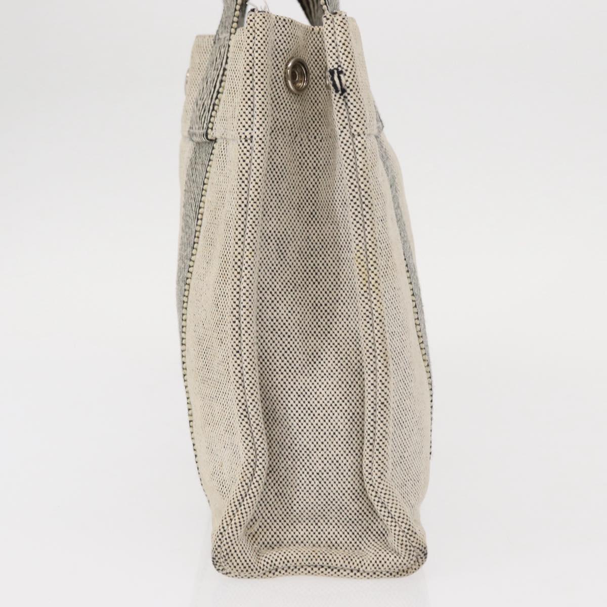 HERMES New Fourre Tout PM Tote Bag Canvas Gray Silver Auth bs31508