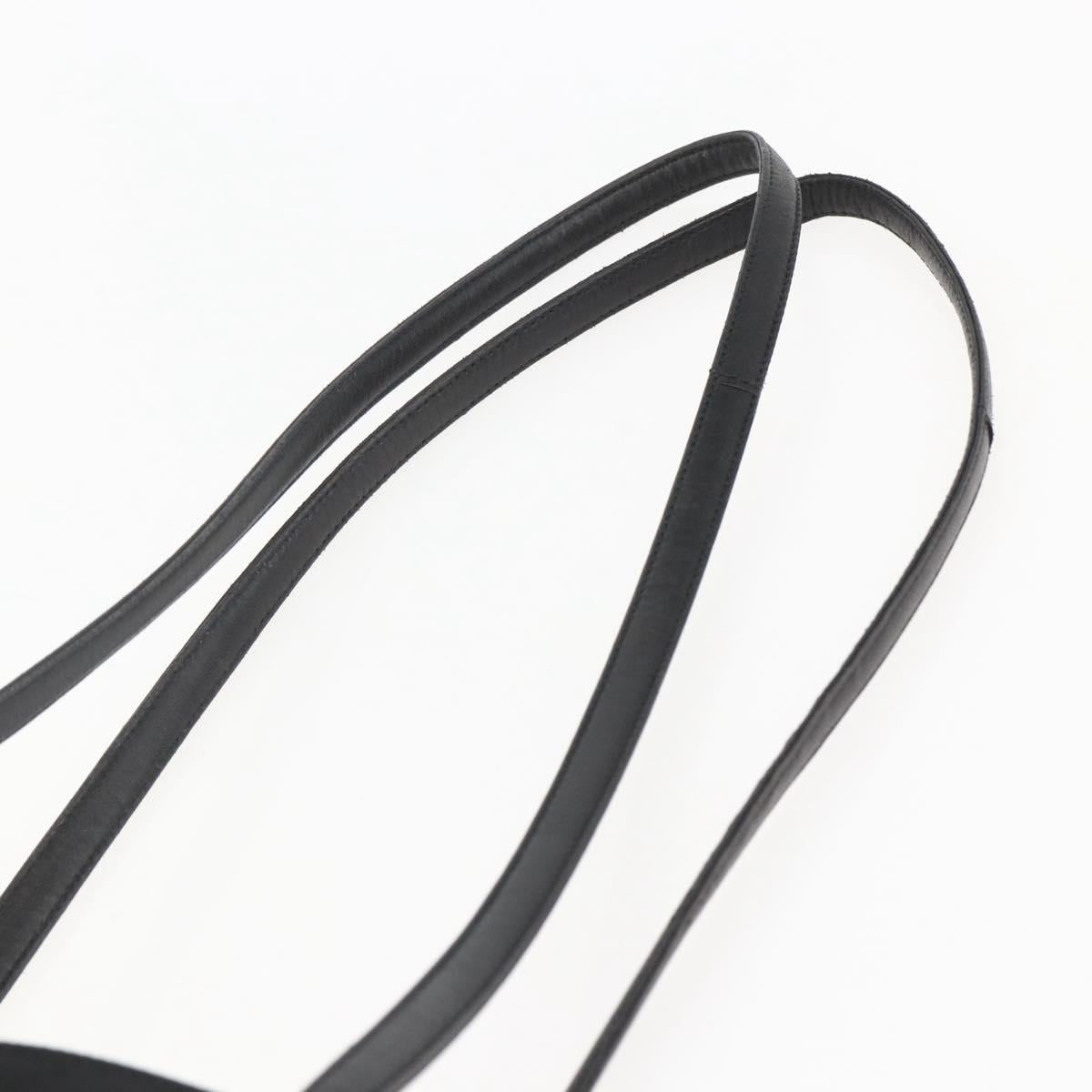 PRADA Tote Bag Nylon Black Silver Auth bs31530