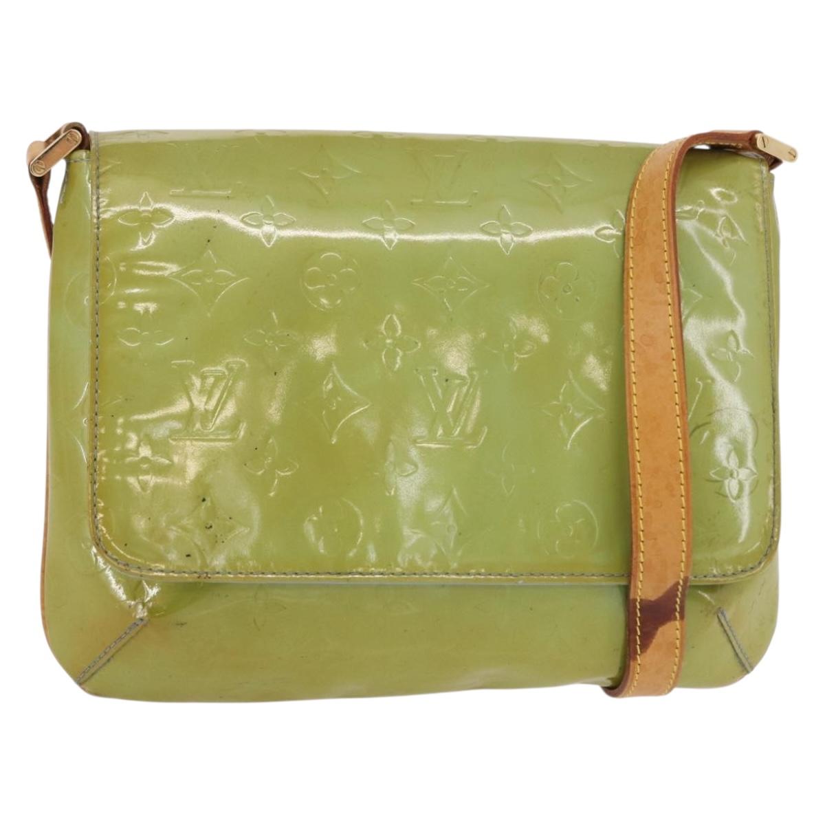 LOUIS VUITTON Monogram Vernis Thompson Street Bag Baby Blue M91009 Auth bs31550