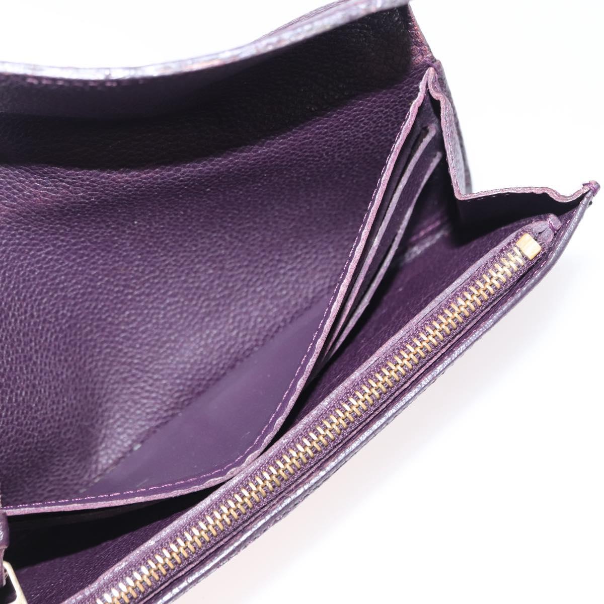LOUIS VUITTON Empreinte Portefeuille Curieuse Wallet Purple M60341 Auth bs31554